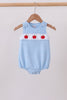 Blue Apple Smocked Bubble