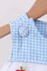Blue Apple Smocked Bubble