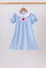 Blue Apple Smocked Dress