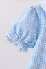 Blue Apple Smocked Dress