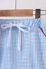 Blue Apple Applique Skorts Set