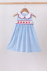 Blue Apple Smocked Dress