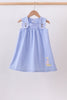 Blue Sailboat Embroidered Dress