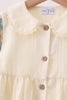 Cream plaid button dress