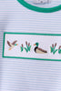 Green duck embroidery stripe bubble