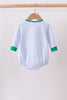 Green duck embroidery stripe bubble