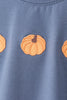 Teal pumpkin embroidery pants set