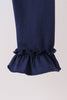 Navy ruffle pants