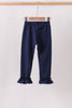 Navy ruffle pants
