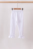 White ruffle pants