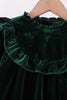 Forest velvet Ruffle Dress