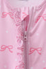 Pink bow print bamboo romper