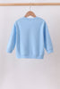 Blue Floral Bow Embroidery Top
