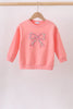 Pink Floral Bow Embroidery Top