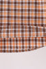 Blue turkey embroidery plaid 2pc set