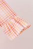 Pink plaid ruffle dress