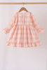 Pink plaid ruffle dress