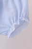 Blue turkey embroidery checkered bloomer set