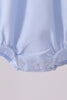 Blue turkey embroidery checkered bubble