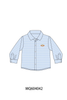 Blue turkey embroidery button down shirt