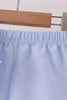 Blue turkey embroidery shorts set