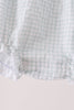 Green plaid turkey embroidery ruffle bubble