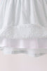 Green plaid turkey embroidery ruffle dress