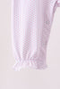 Pink dot turkey embroidery ruffle romper