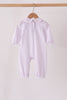 Pink dot turkey embroidery ruffle romper