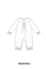 Pink dot turkey embroidery ruffle romper