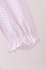 Pink dot turkey embroidery ruffle bubble