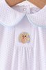 Blue dot turkey embroidery romper
