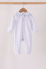 Blue dot turkey embroidery romper