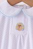 Blue dot turkey embroidery bubble