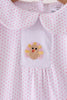 Pink dot turkey embroidery dress