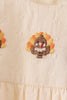 Beige turkey embroidery romper