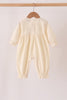 Beige turkey embroidery romper
