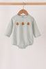 Beige turkey embroidery gingham bubble