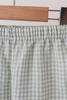 Green turkey embroidery gingham pants set