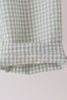 Green turkey embroidery gingham pants set
