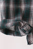 Green plaid button down shirt