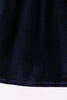 Navy plaid bow dress