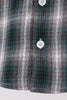 Green plaid button down shirt