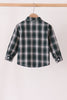 Green plaid button down shirt
