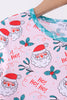 Pink santa holly ruffle dress