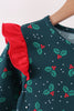 Forest holly plaid ruffle dress