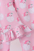Pink santa claus bamboo pajama set
