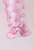 Pink santa claus bamboo ruffle pants set