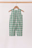 Green christmas tree truck embroidery plaid jonjon