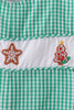 Green gingerbread embroidery gingham jonjon